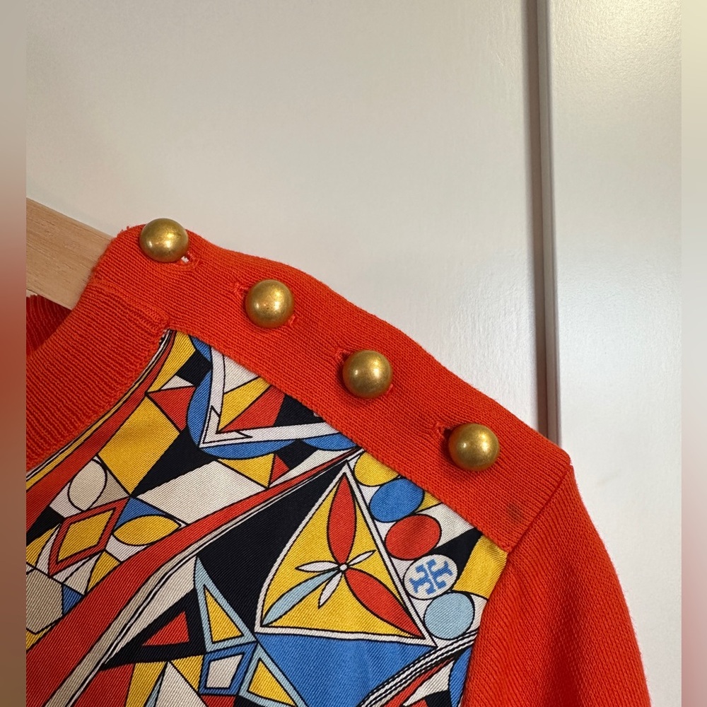 Tory Burch Colorful Geometric Print Top - Size S/M - please read! 🧡Host Pick🧡 - Picture 3 of 5